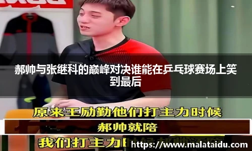 郝帅与张继科的巅峰对决谁能在乒乓球赛场上笑到最后